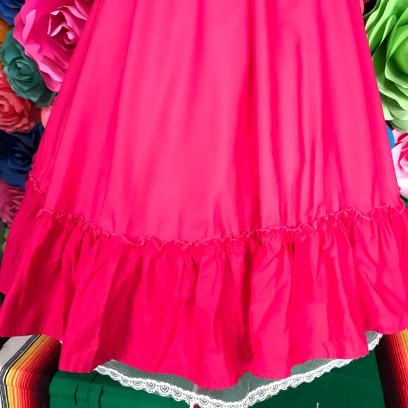 Mexican skirt pink  Jalisco style  31” long for 5 Mayo, Mexican party - Picture 3 of 4
